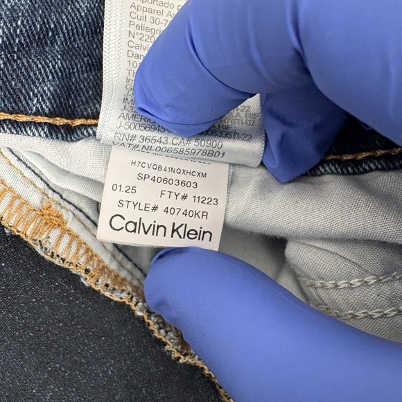 Calvin Klein Men's Slim Fit Jeans Stretch Blue 38x32 (Fits 38x30.5) Medium Wash - Picture 11 of 16